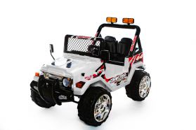 White 2 Seater 4x4 Truck - 12V Kids' Electric Ride On Car