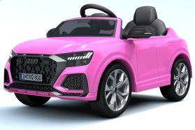 12V Licensed Pink Audi Q8 RS Battery Ride On Car