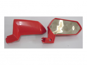Pair of wing mirrors red