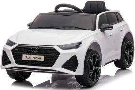 12V Licensed White Audi RS6 Battery Ride On Car